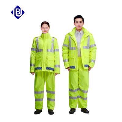 雨豹反光夾克熒光黃牛津布可訂制logo高品質