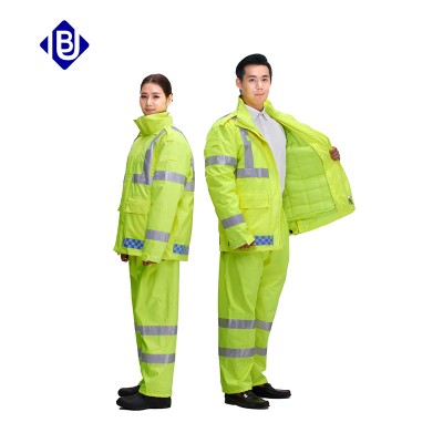 新式2016反光棉衣救援施工工作服應急棉服大衣